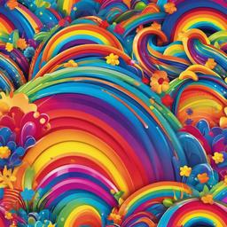 Rainbow Background Wallpaper - cartoon rainbow background  