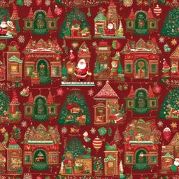 Santa's Workshop Cute Christmas Wallpaper intricate details, patterns, wallpaper photo