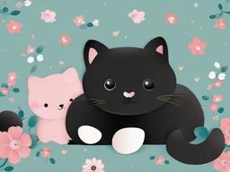 wallpaper cute black  ,desktop background wallpaper