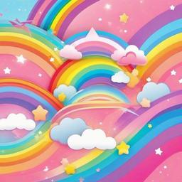 Rainbow Background Wallpaper - rainbow kawaii wallpaper  