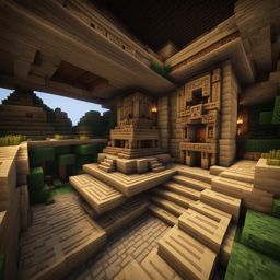 aztec temple with intricate carvings and hidden chambers - minecraft house ideas minecraft block style