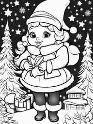 Mrs Santa Claus Coloring Pages  outling,coloring pages,black and whit