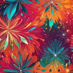 Christmas Celebration Background Festive Decor and Joyful Holiday Spirit wallpaper splash art, vibrant colors, intricate patterns