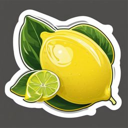 Lemon Sticker - Zesty and tangy, a lemony twist for a burst of freshness, , sticker vector art, minimalist design