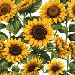 sunflower clipart: blossoming in a radiant garden. 