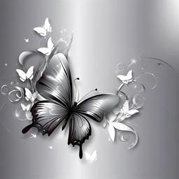 Butterfly Background Wallpaper - silver butterfly background  
