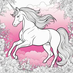 unicorn coloring pages - spectacular unicorn creating vibrant rainbows with each graceful sweep of its radiant horn. 