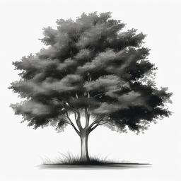 drawing of maple tree  minimal rough sketch scribbles,doodles,black and white