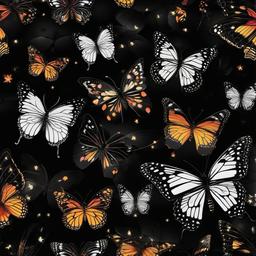Butterfly Background Wallpaper - black background with butterflies  