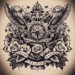 traditional tattoo flash, classic and timeless tattoo designs with a vintage flair. 