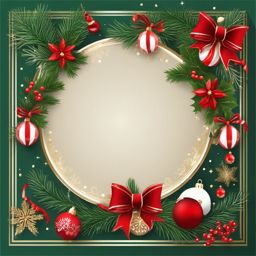 Christmas Border Clipart,Creating a festive holiday card border  simple, 2d flat