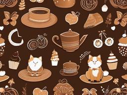 Cute Brown Background - Adorable brown background with cute details.  background wallpaper