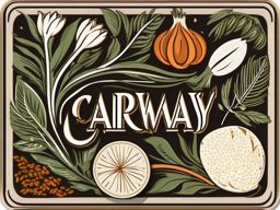 Caraway Sticker - Enhance the earthy and warm notes of your recipes with the distinctive flavor of caraway seeds, , sticker vector art, minimalist design