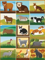 Pictures clipart - pictures of animals in various settings  