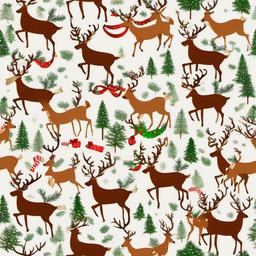 Reindeer clipart - reindeer pulling Santa's sleigh  