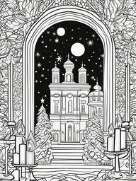 Advent Coloring  outling,coloring pages,black and whit