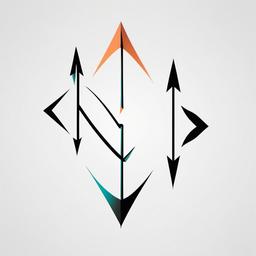 Arrow Heartbeat Tattoo - Embrace symbolism and direction with a tattoo that combines an arrow and a rhythmic heartbeat.  simple vector color tattoo,minimal,white background