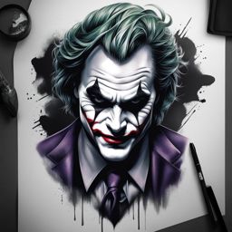 joker tattoo designs inspired by the iconic character's enigmatic nature. 