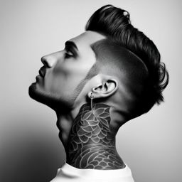 neck tattoos tailored to men's preferences, showcasing masculinity and style. 