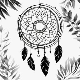 Simple Dream Catcher Tattoo - Minimalistic dream catcher tattoo designs.  simple vector tattoo,minimalist,white background