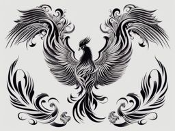 phoenix tattoo representing resilience and the ability to rise from adversity. 