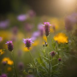 Native Wildflower Meadow - Design a garden with native wildflowers for a natural look. realistic, professional photography, bokeh, natural lighting, canon lens, shot on dslr 64 megapixels sharp focus