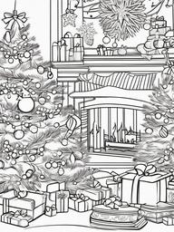 Christmas Pictures To Color Printable  outling,coloring pages,black and whit