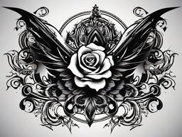 gothic tattoo drawings  simple vector color tattoo