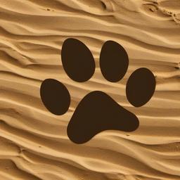 Paw Print clipart - paw print in the sand  