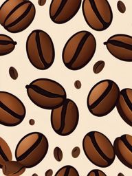 Coffee Beans Sticker - Immerse yourself in the rich aroma of freshly roasted coffee beans, , sticker vector art, minimalist design