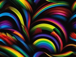 Black Background Rainbow  