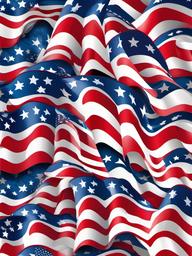 4th of July clipart - American flag waving in the breeze  