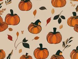 Thanksgiving Wallpaper-A simple, elegant Thanksgiving design, featuring a single, stylized pumpkin or cornucopia.  aesthetic background wallpaper