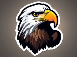 Eagle Soaring sticker- Majestic Sky Hunter, , color sticker vector art