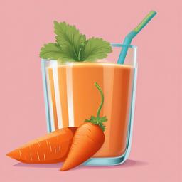 Carrot clipart - carrot in a smoothie  vector clipart