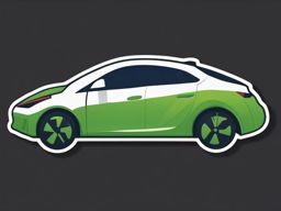 Electric Car Plug Sticker - Sustainable mobility, ,vector color sticker art,minimal