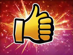 Thumbs Up clipart - thumbs up with sparkles  vector clipart