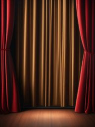 Vintage movie theater curtains top view, photo realistic background, hyper detail, high resolution