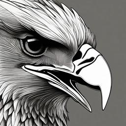 drawing of an eagle eye  minimal rough sketch scribbles,doodles,black and white