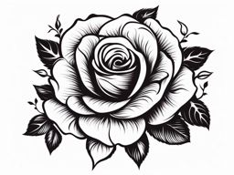 Tiny rose tattoo, Delicate and small rose tattoo designs.  color, tattoo patterns, white clean background