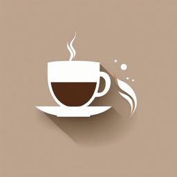 coffee  minimalist design, white background, professional color logo vector art
