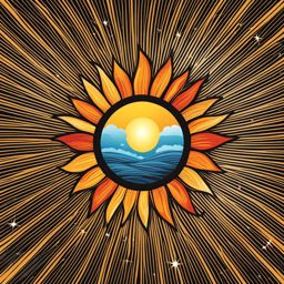 sun clipart - a radiant and shining sun illustration. 