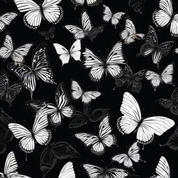 Butterfly Background Wallpaper - black background with white butterfly  