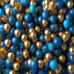 Party Background Wallpaper - blue and gold balloons background  