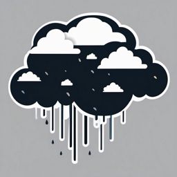 Raincloud sticker, Rainy , sticker vector art, minimalist design