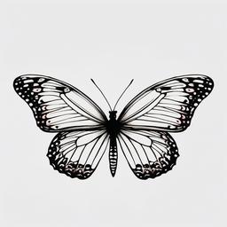 big butterfly tattoo ideas  simple color tattoo, minimal, white background