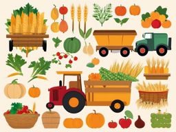 Harvest Time clipart - Season of harvest and abundance, ,vector color clipart,minimal