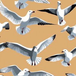 Seagull in Flight clipart - Graceful seagull in flight, ,vector color clipart,minimal