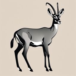 Gazelle clipart - Graceful antelope species found on the savannah, ,vector color clipart,minimal