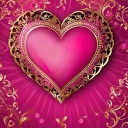 Heart Background Wallpaper - pink and gold heart background  